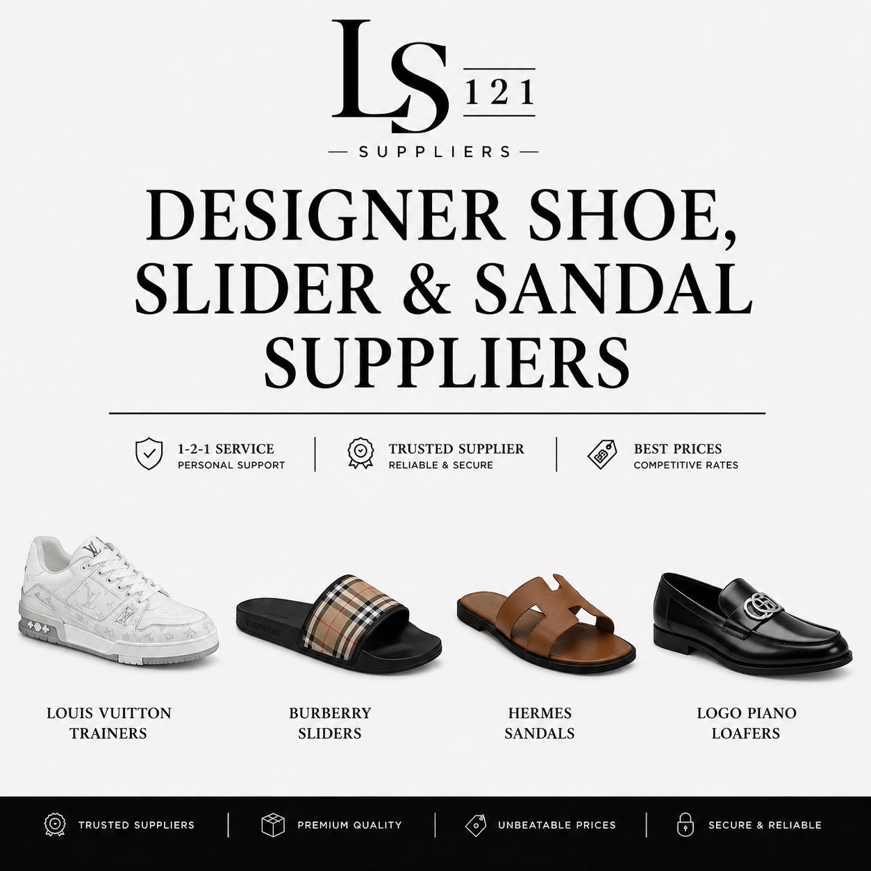Designer Shoe, Sandal & Slider Suppliers
